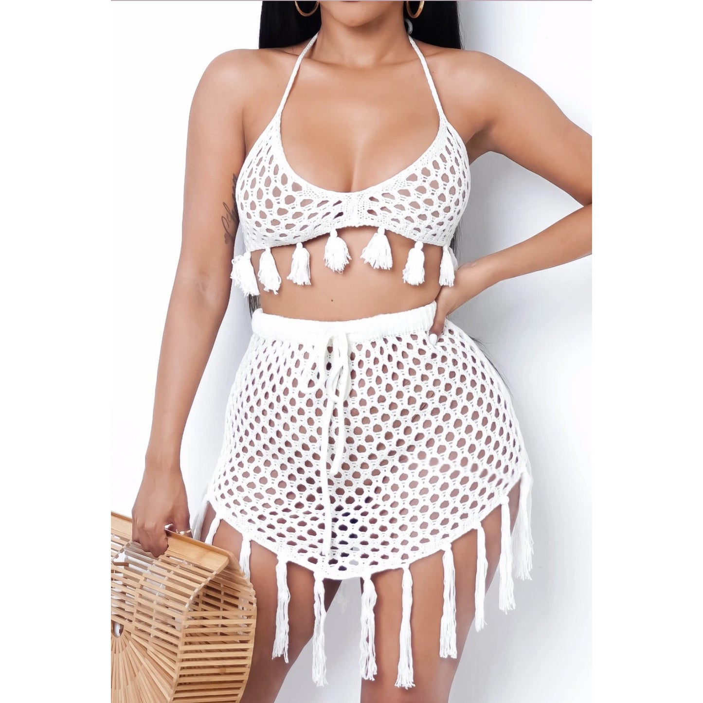 Primi Fringe Two Piece Skirt Set