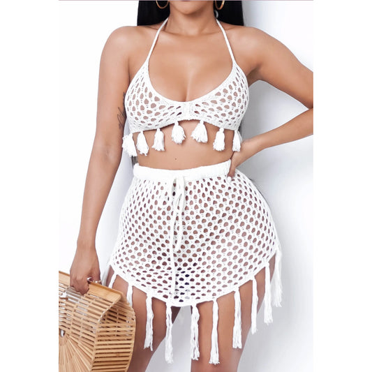 Primi Fringe Two Piece Skirt Set